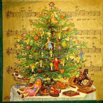 060 Weihnachtsbaum - 3-lagig (creme) - Ihr